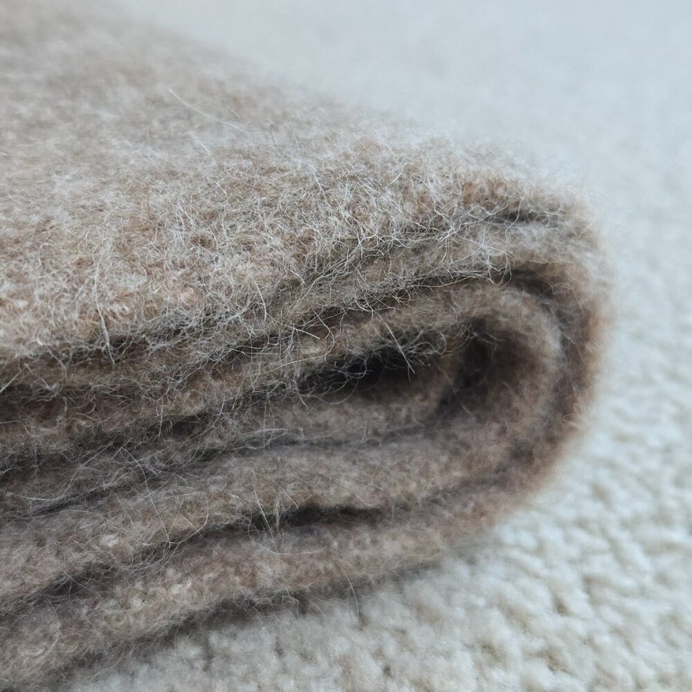 NWOT Sezane Marianne Baby Alpaca Camel Scarf Plush Fuzzy FIRM - Picture 13 of 16